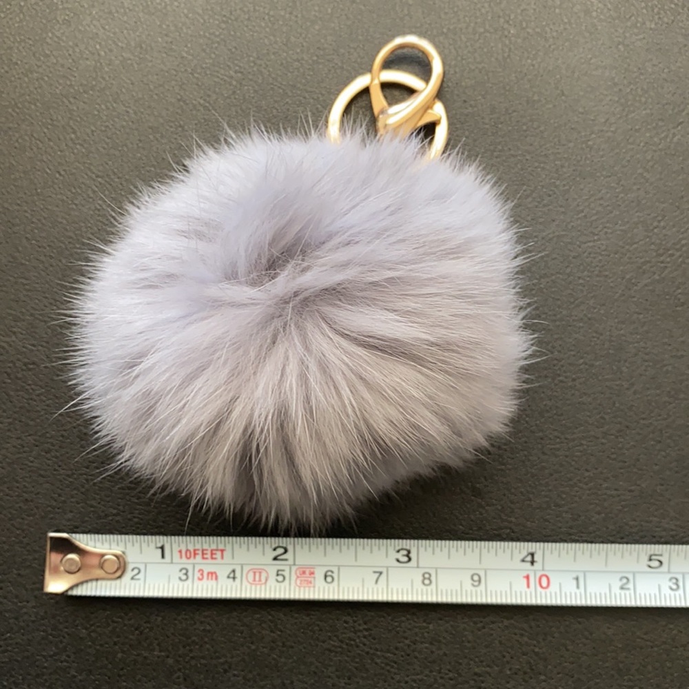 π 3 for $75 π Gray Rabbit Fur Keychain - Picture 4 of 4